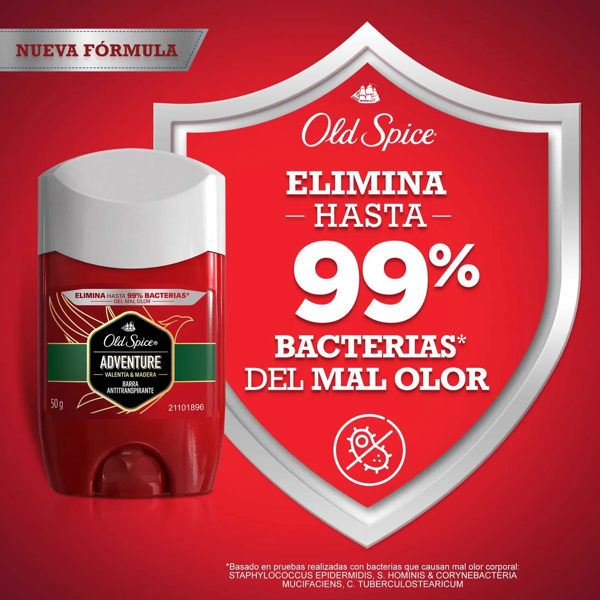 OLD SPICE - Antitranspirante en Barra Old Spice Adventure Madera Envase 50 g