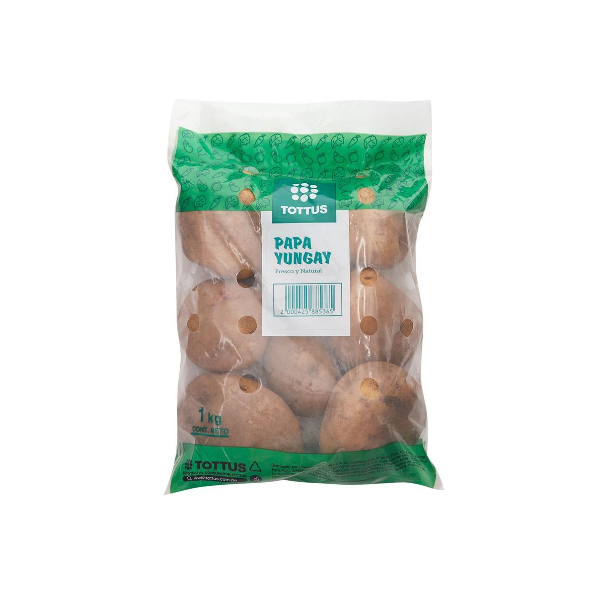 TOTTUS - PAPA YUNGAY TOTTUS BOLSA X 1 KG