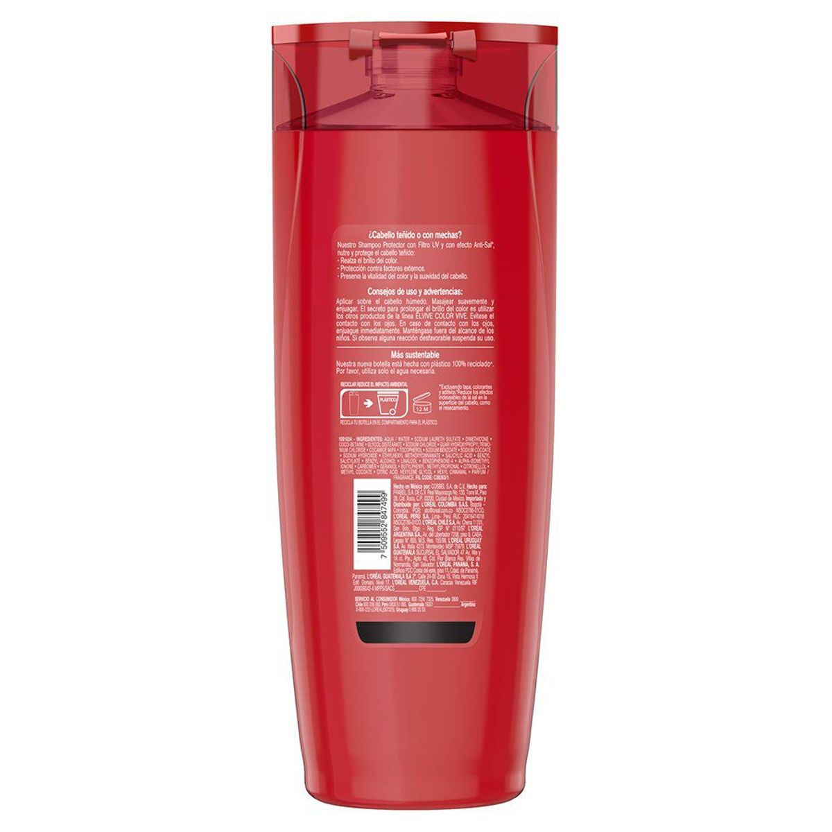 ELVIVE - Shampoo Elvive Color Vive Cabello Teñido Botella 370 mL