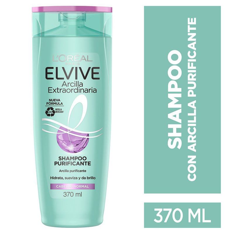 ELVIVE - Shampoo Arcilla Purificante Para Cabello Normal 370 mL