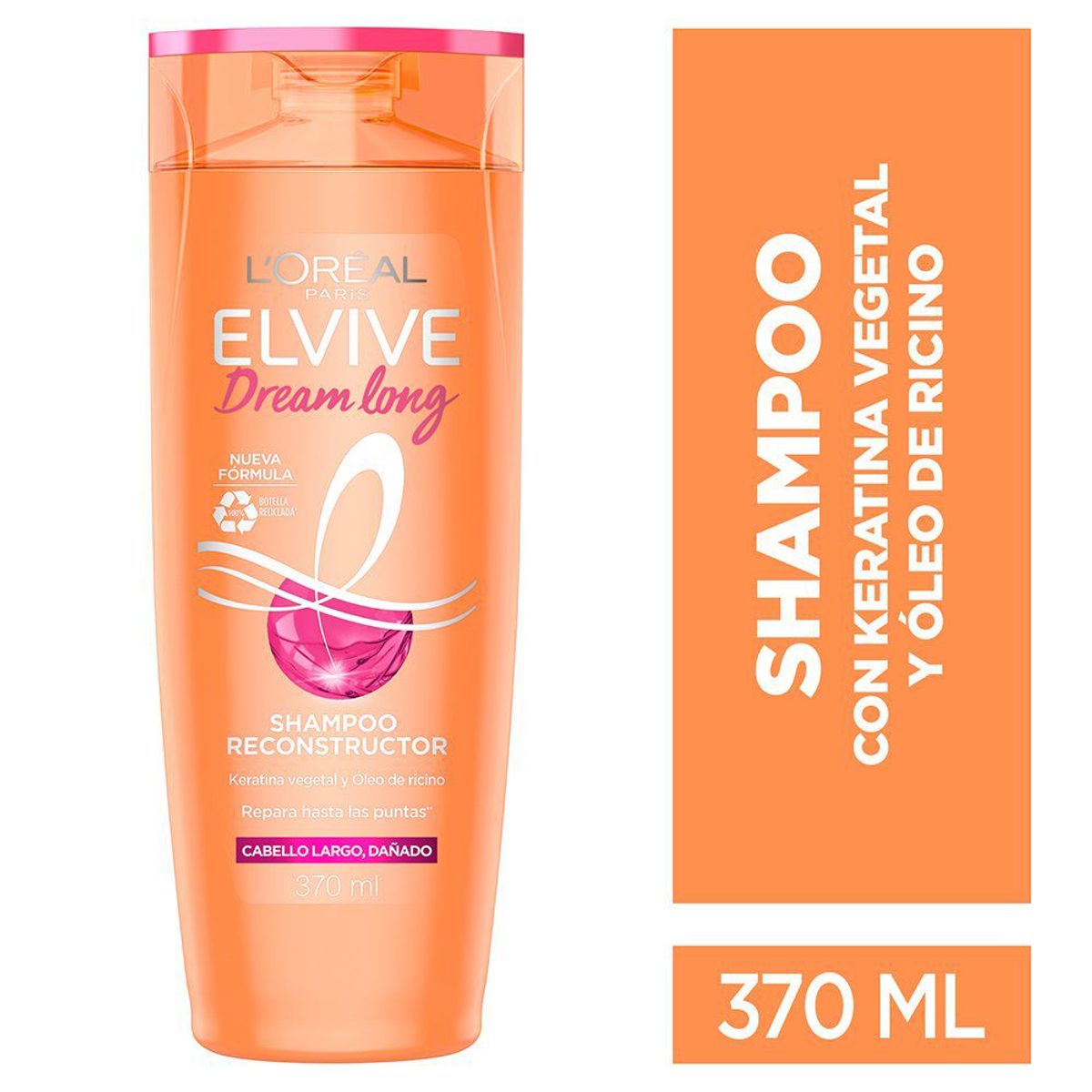 ELVIVE - Shampoo Elvive Dream Long para Cabello Largo y Dañado Envase 370 mL