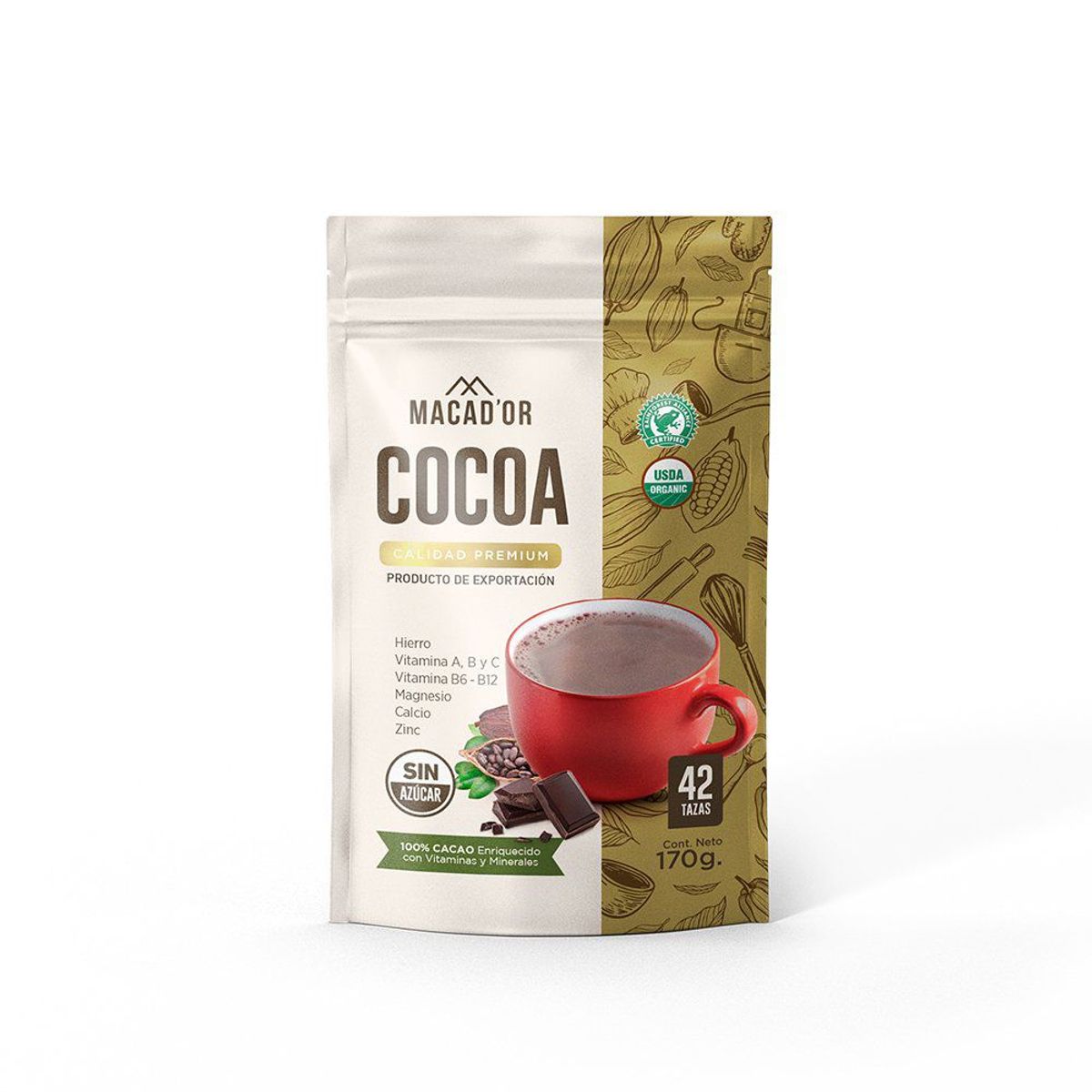 MACADOR - Cocoa Orgánica Macador Doypack 170 g