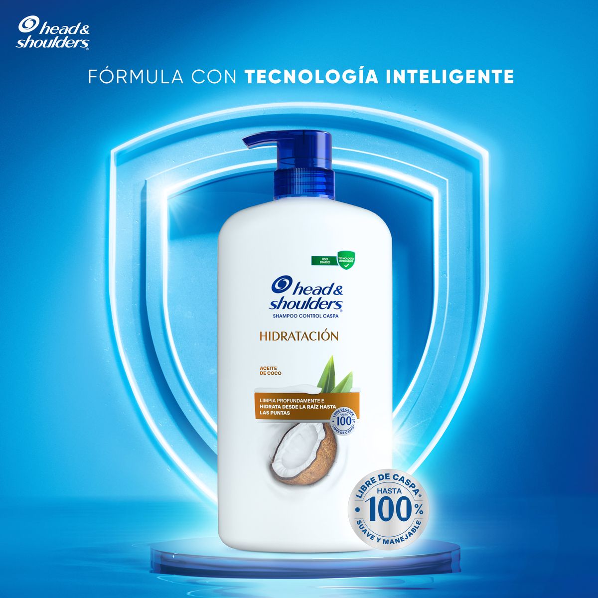 HEAD SHOULDERS - Shampoo Head & Shoulders Aceite de Coco Botella 1 L