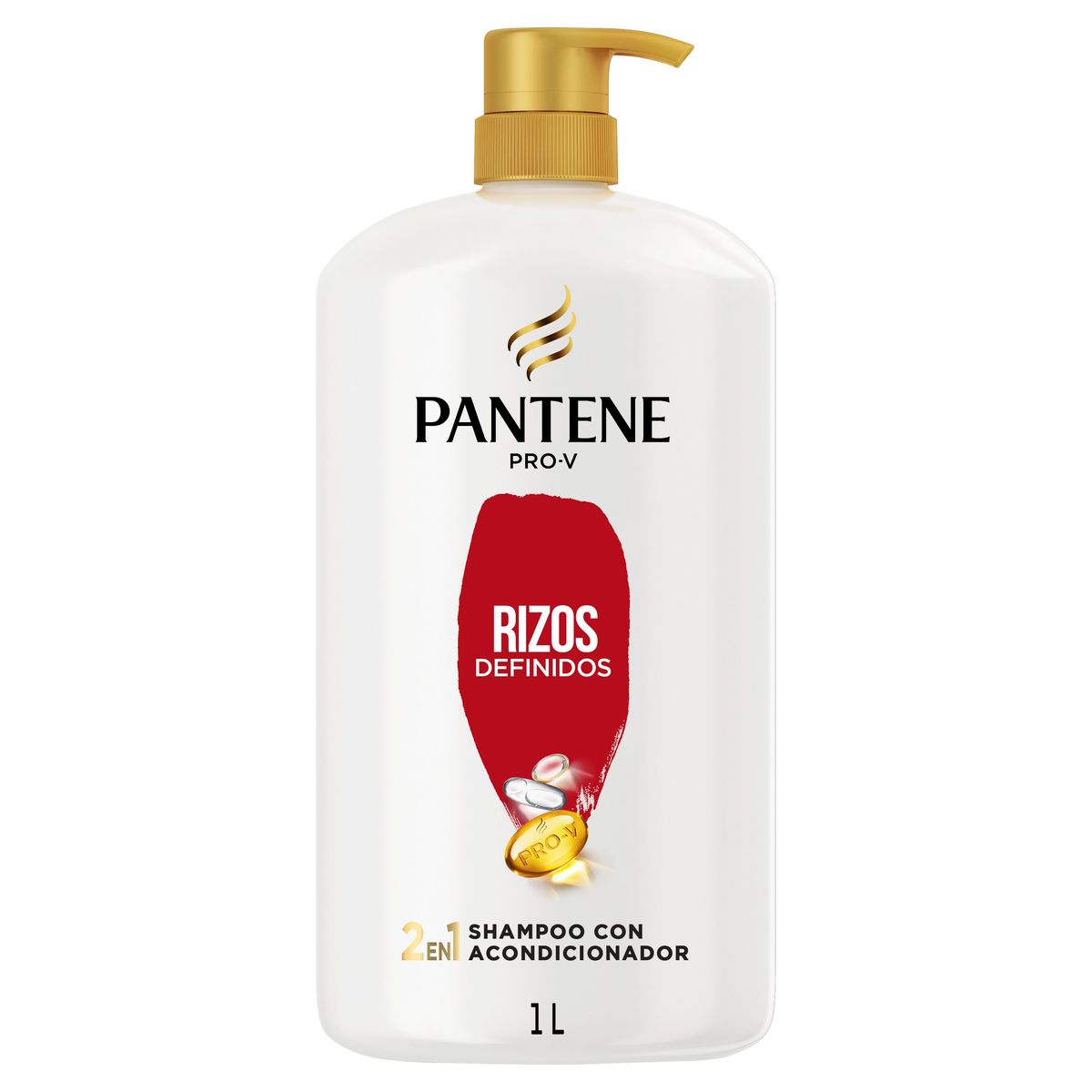 PANTENE - Shampoo 2 en 1 Pantene Rizos Definidos Botella 1 L