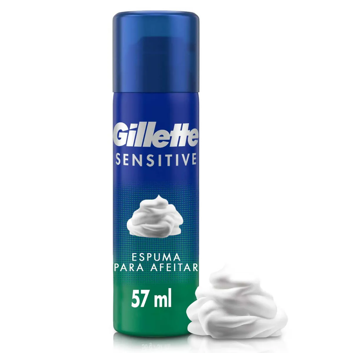 GILLETTE - Espuma De Afeitar Gillette Sensitive Para Piel Sensible Lata 57 mL