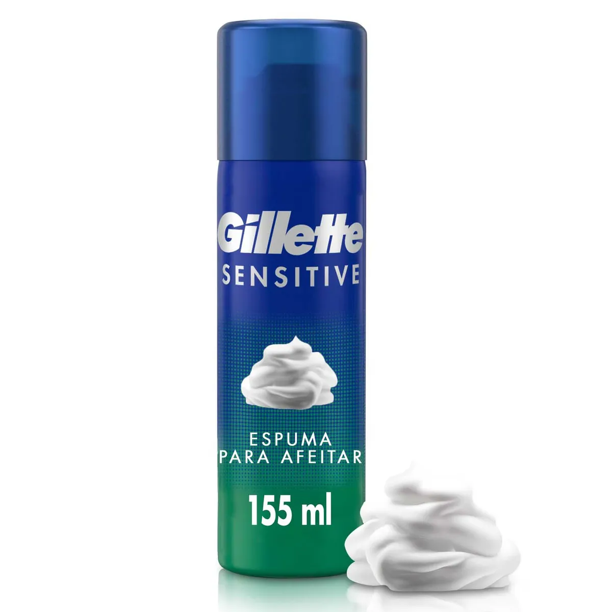 GILLETTE - Espuma De Afeitar Gillette Sensitive Para Piel Sensible Lata 155 mL