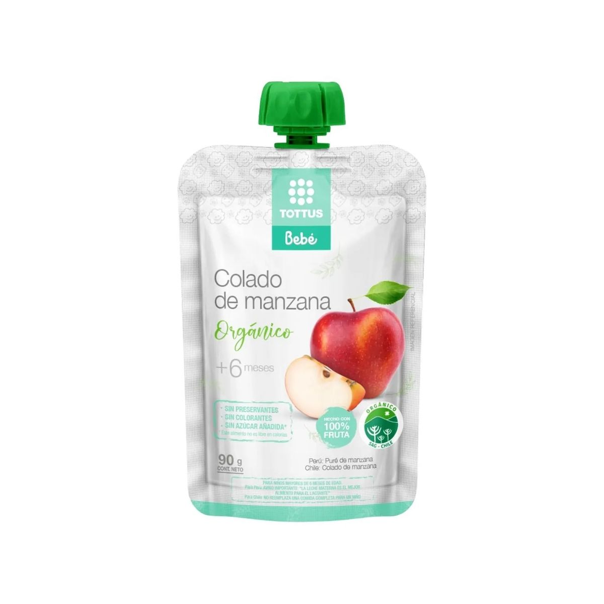 TOTTUS BEBE - Colado de Manzana Tottus Bebé Doypack 90 g