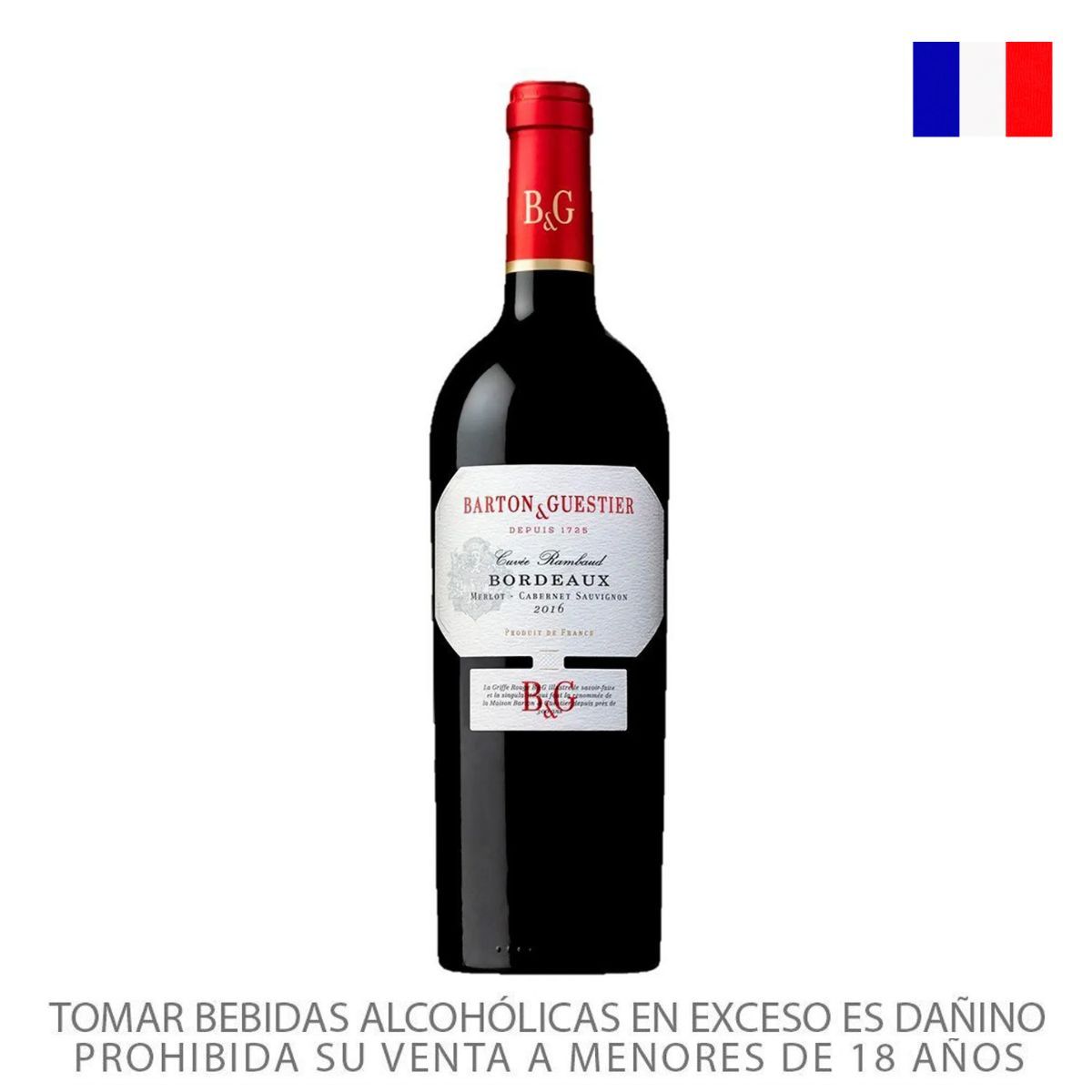  - Vino Barton & Guestier Bordeaux Botella 750 mL