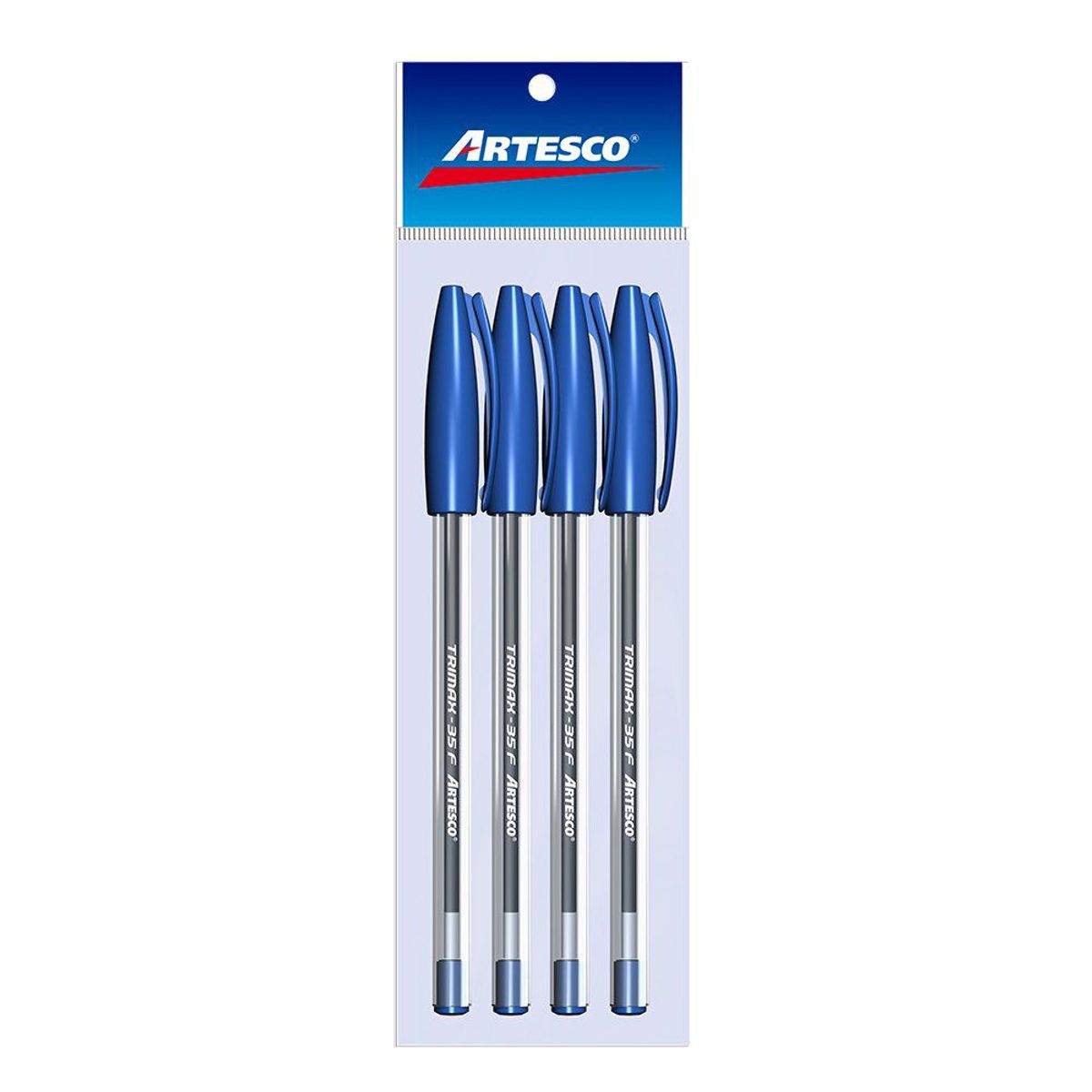 ARTESCO - Lapicero Artesco Trimax 35F Azul Empaque 4 Und