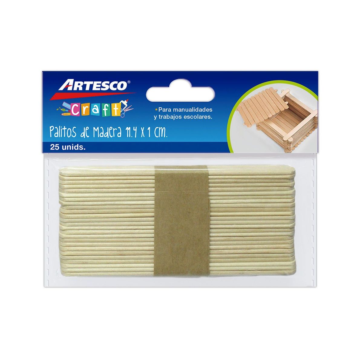 ARTESCO - Palitos De Madera Artesco 11.4 x 1cm Empaque 25 Und