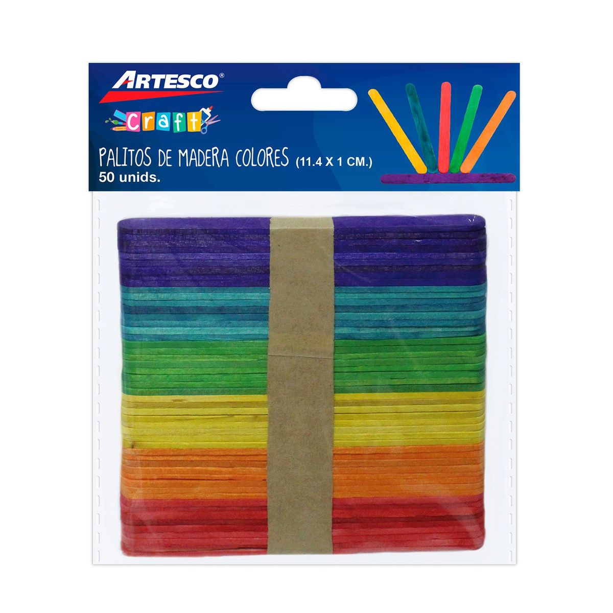 ARTESCO - Palitos De Madera Artesco 11.4 x 1cm Empaque 50 Und