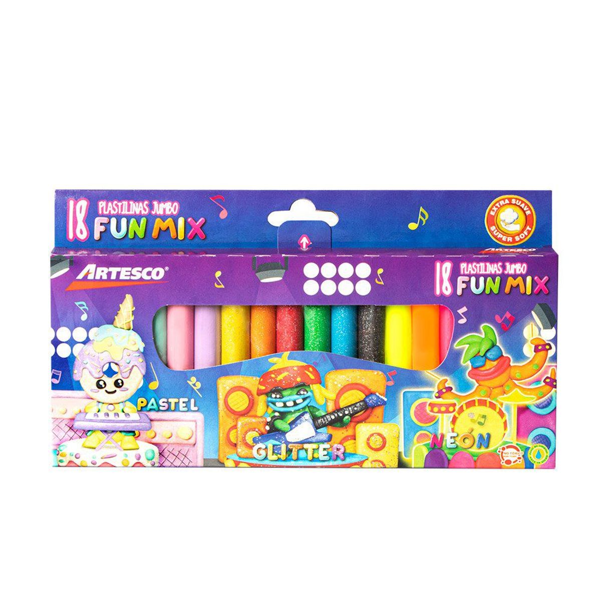 ARTESCO - Plastilinas Artesco Jumbo Fun Mix Empaque 18 Und