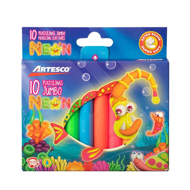ARTESCO - Plastilinas Neon X 10