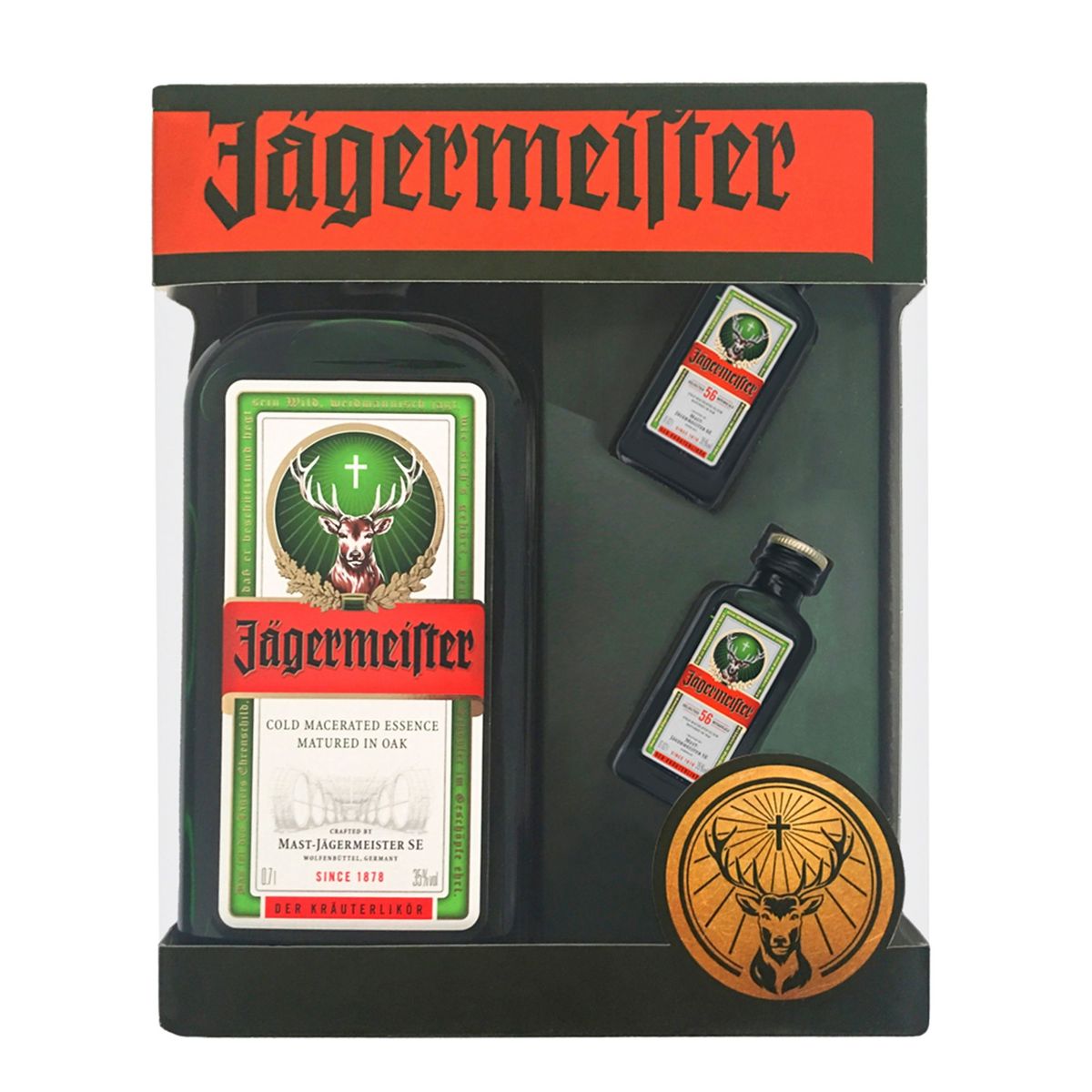 JAGERMEISTER - Pack Licor Jagermeister 700 mL + 2 Miniaturas 20 mL