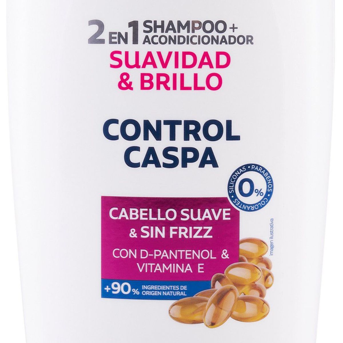 TOTTUS - Shampoo 2 en 1 Tottus Control Caspa Suavidad Total Envase 1 L
