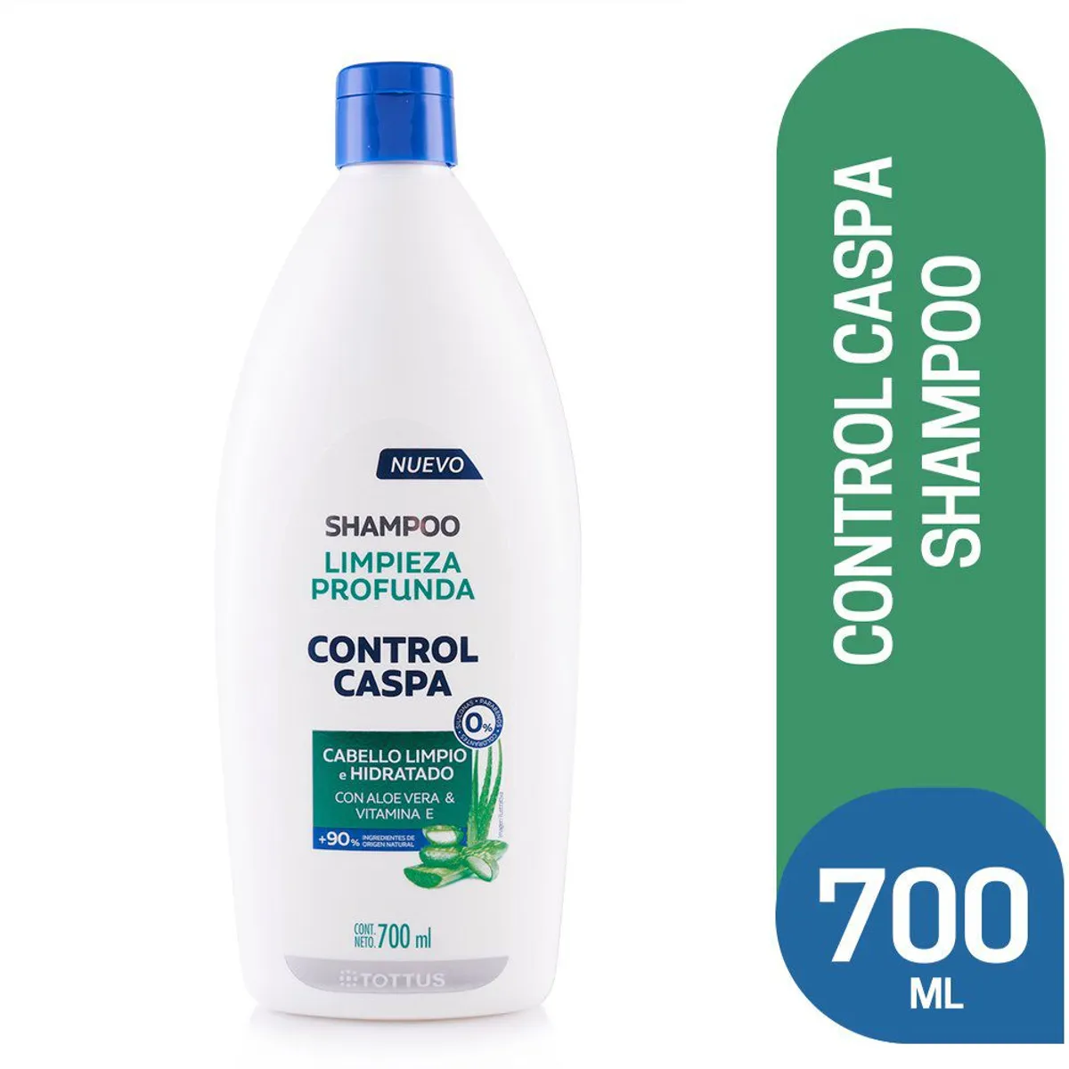 TOTTUS - Shampoo Tottus Control Caspa Limpieza Profunda Botella 700 mL