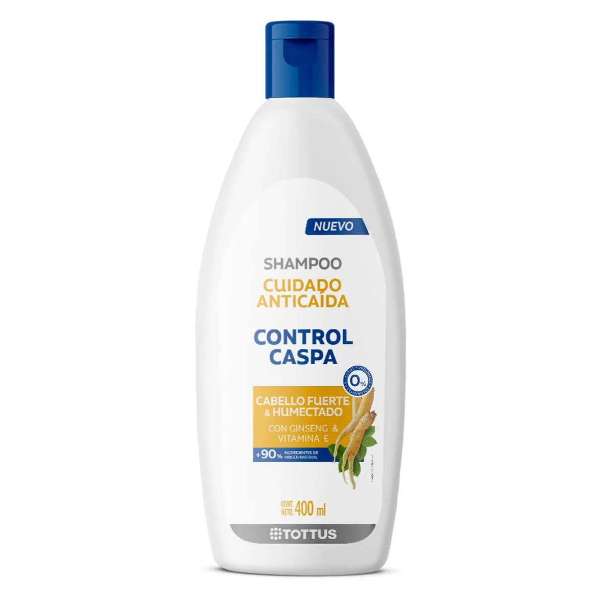TOTTUS - Shampoo Tottus Control Caspa Cuidado Anticaída Botella 400 mL