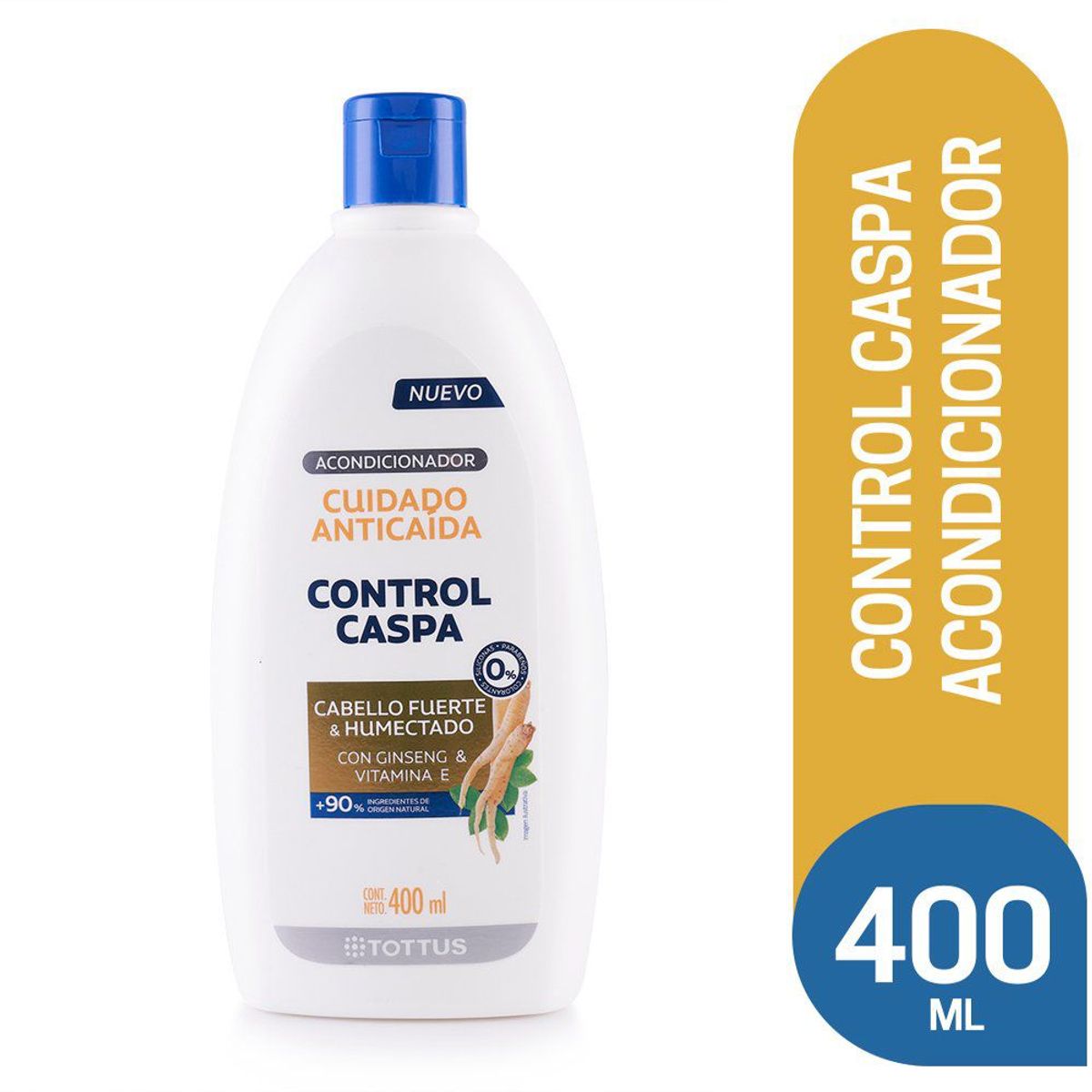 TOTTUS - Acondicionador Tottus Control Caspa Cuidado Anticaída Botella 400 mL