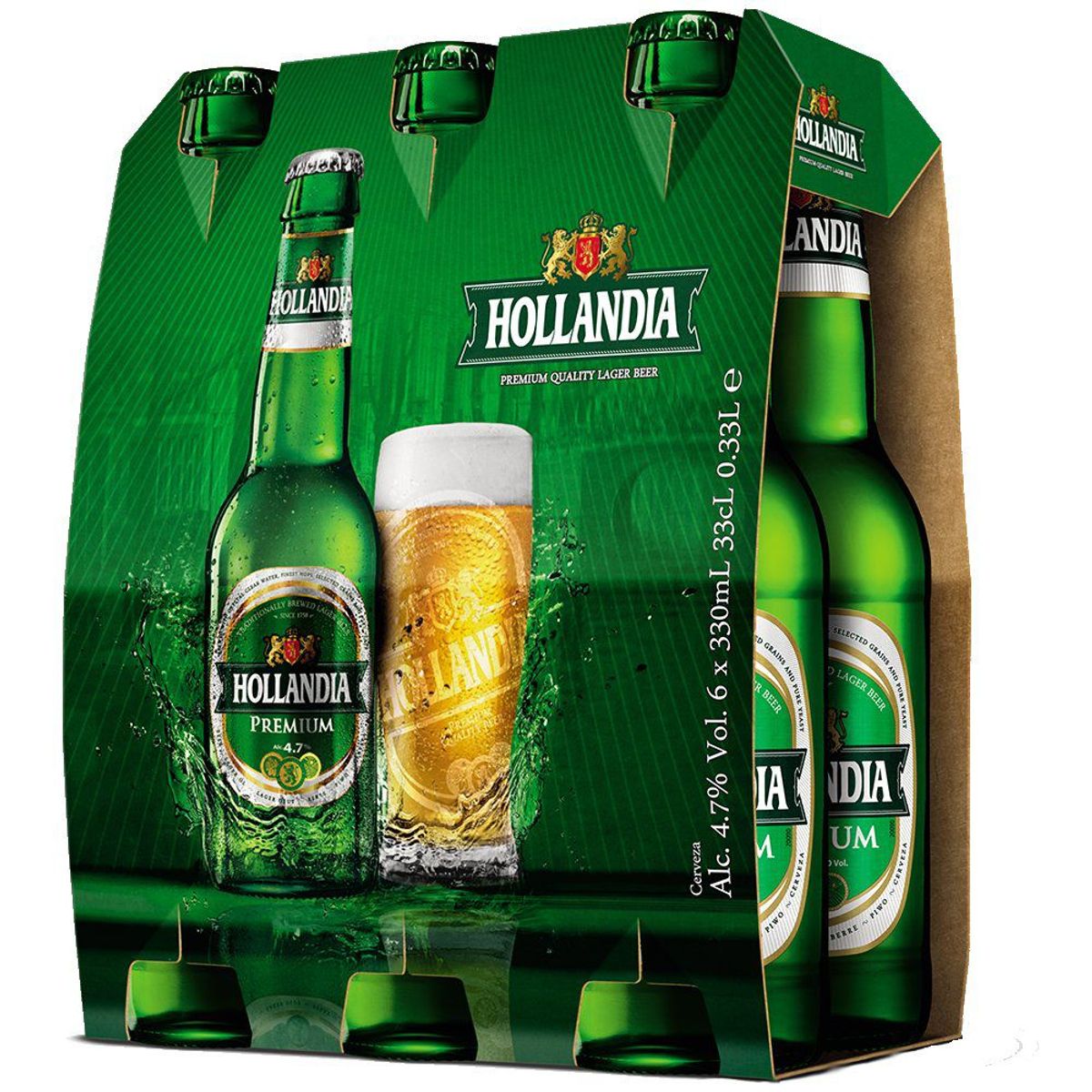 HOLLANDIA - Cerveza Hollandia Sixpack Botella 330 mL
