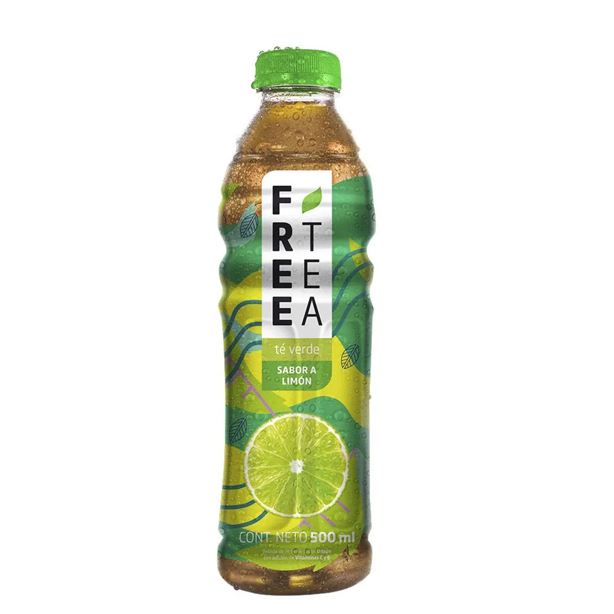 FREE TEA - Bebida Té Verde Free Tea Limón Botella 500 mL