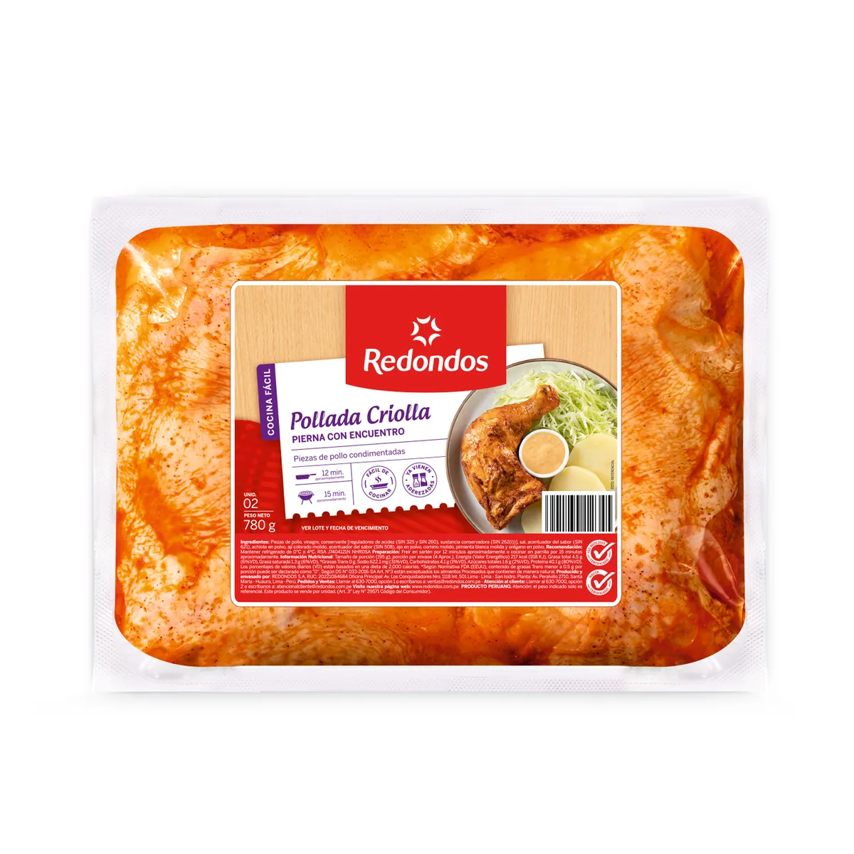 REDONDOS - Piezas De Pollo Condimentadas Pollada Criolla Redondos