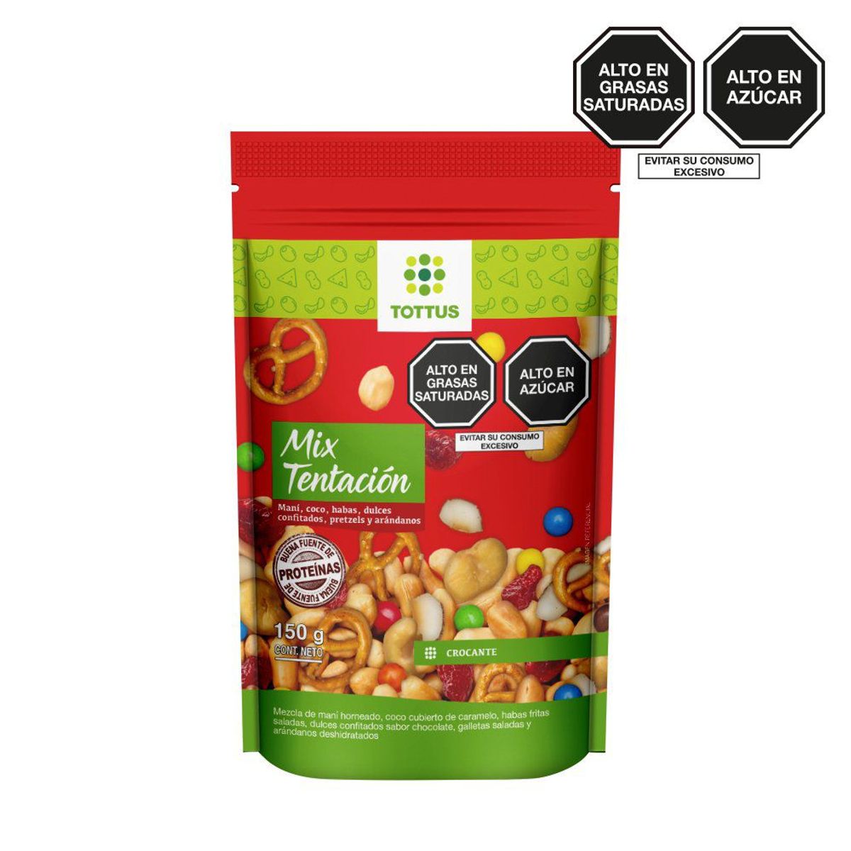 TOTTUS - Mix Frutos Secos Tottus Tentación Bolsa 150 g