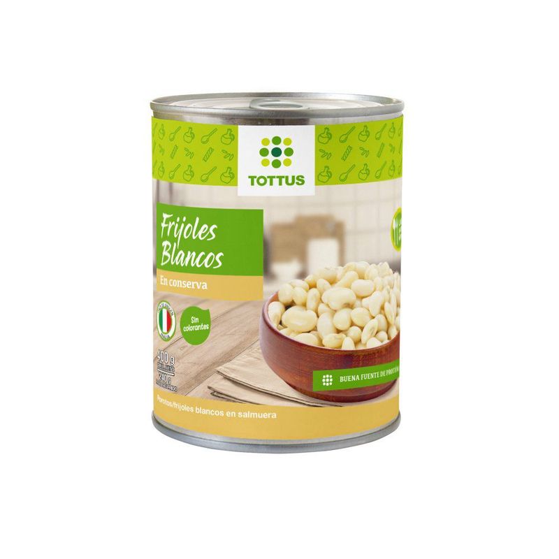 TOTTUS - Conserva de Frijoles Blancos en Salmuera Tottus 400 g