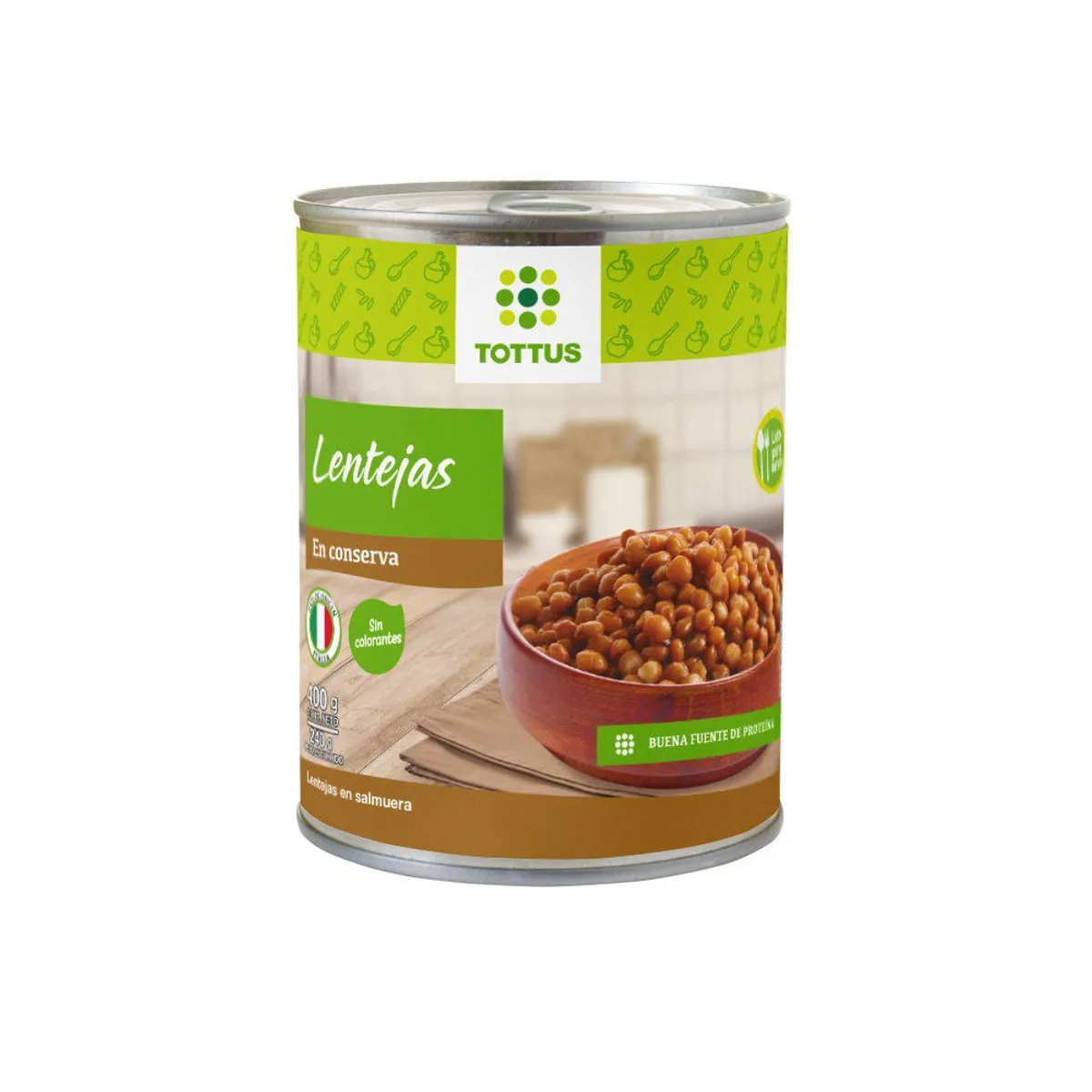 TOTTUS - Conserva de Lentejas en Salmuera 400g