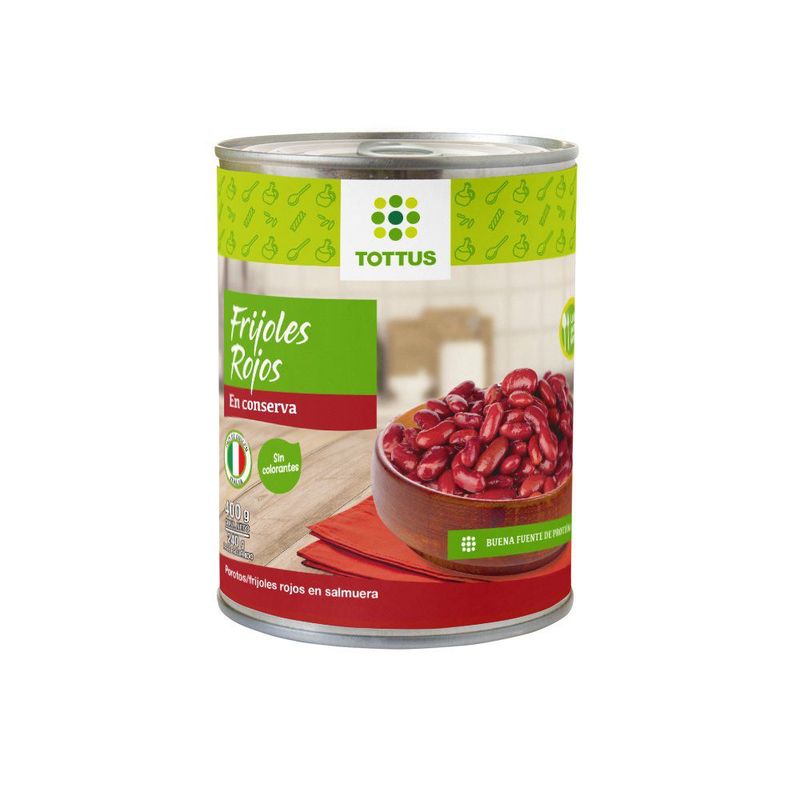 TOTTUS - Conserva de Frijoles Rojos en Salmuera 400 g