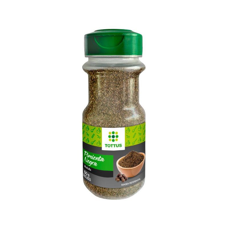 TOTTUS - Pimienta Negra Molida Tottus 60 g