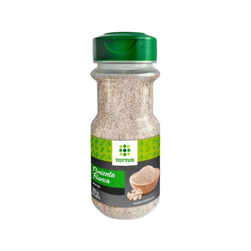 TOTTUS - Pimienta Blanca Molida Tottus Empaque 60 g