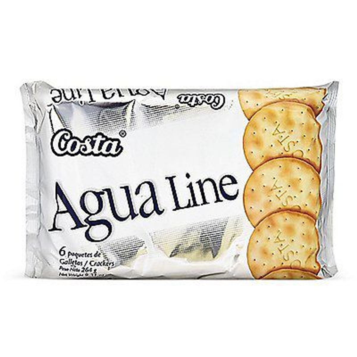 COSTA - Galleta Agua Line Costa Sixpack 252 g