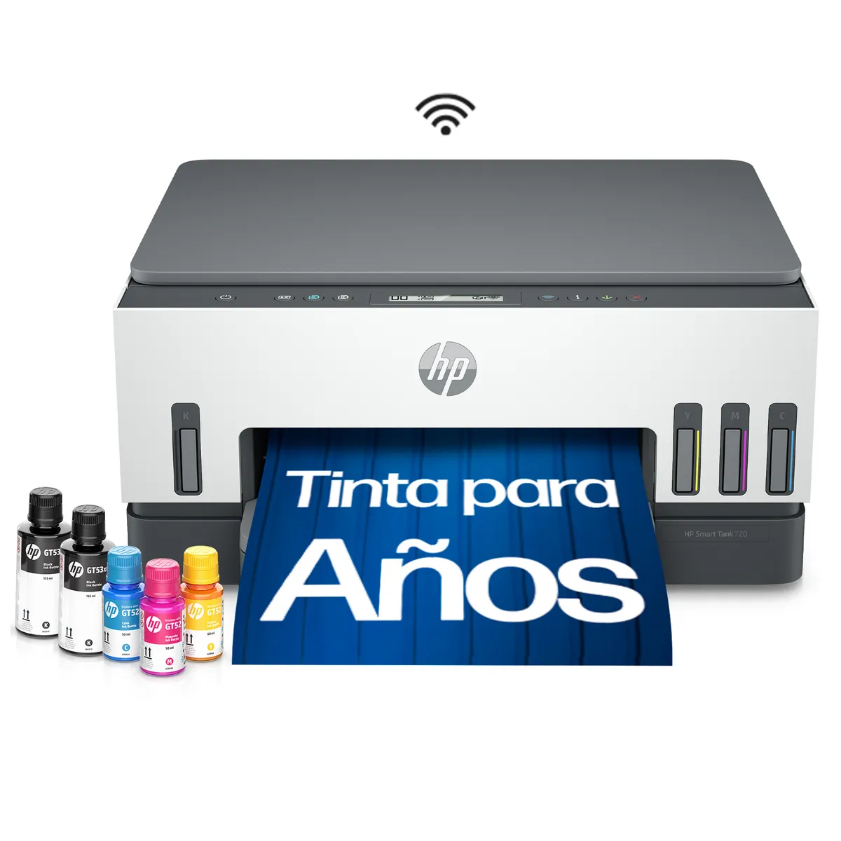 HP - Impresora Multifuncional HP Smart Tank 720 Sistema Continuo Dúplex Wi-Fi Color HP App