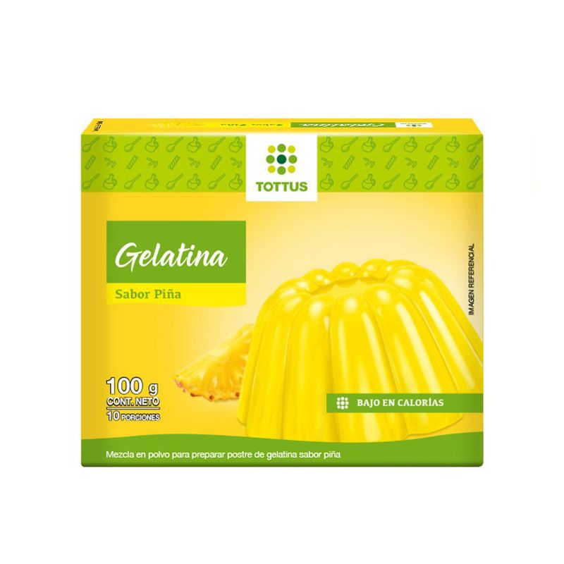 TOTTUS - Gelatina Tottus Piña Bolsa 100 g
