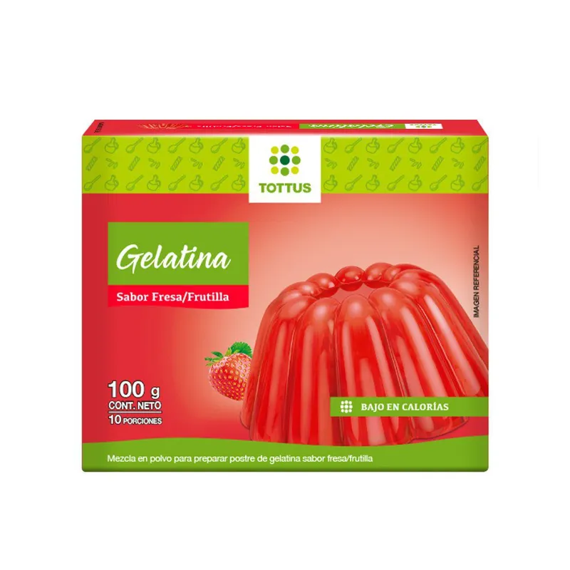 TOTTUS - Gelatina Tottus Fresa Bolsa 100 g