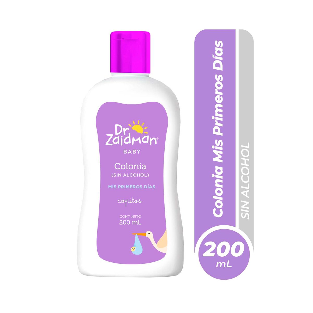 DR ZAIDMAN - Colonia para Bebé Dr. Zaidman Primeros Días Sin Alcohol Envase 200 mL