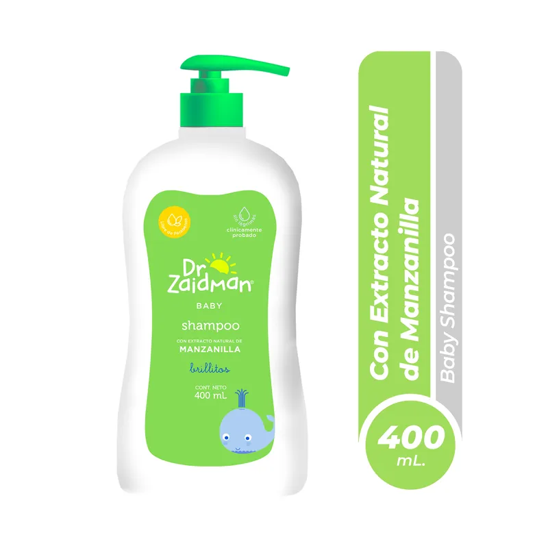 DR ZAIDMAN - Shampoo para Bebé Dr. Zaidman Brillitos Manzanilla Botella 400 mL