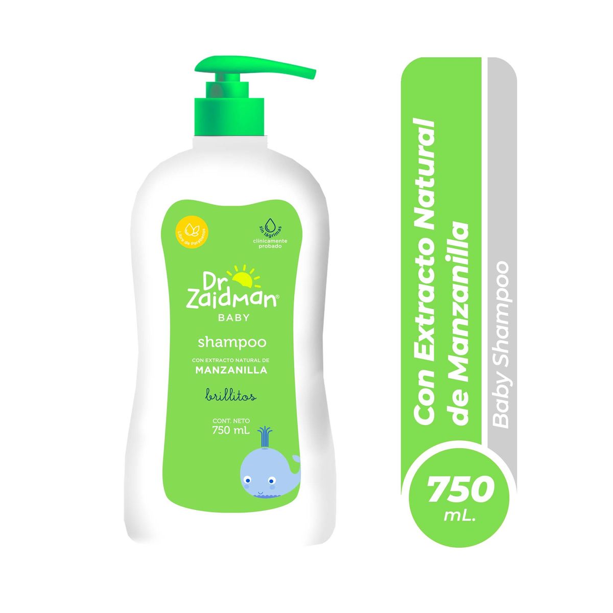 DR ZAIDMAN - Shampoo para Bebé Dr. Zaidman Brillitos Manzanilla Botella 750 mL