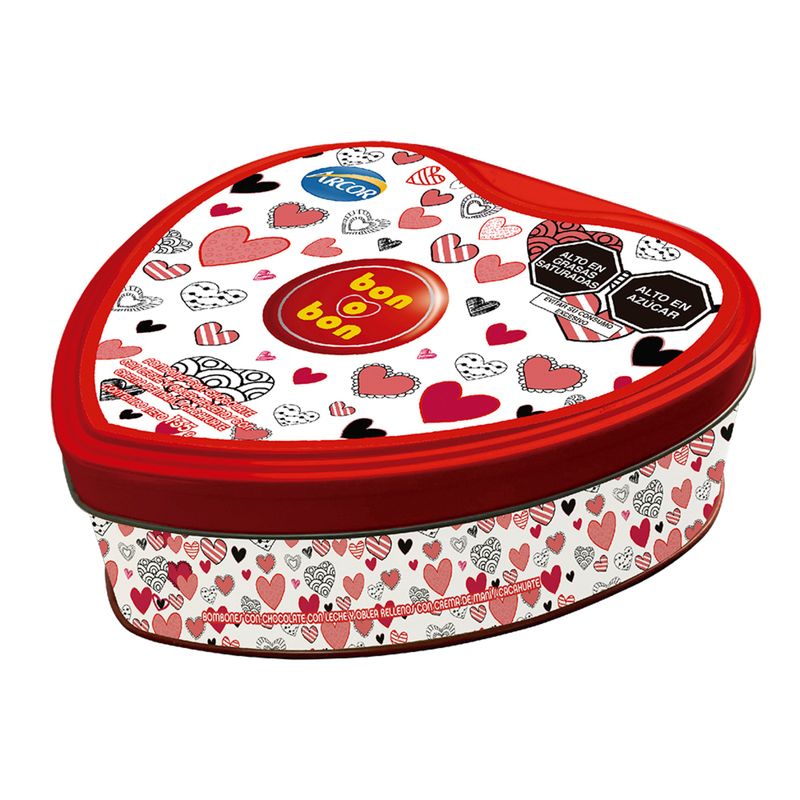 BON O BON - Bombones De Chocolate Bon O Bon Corazon 9 Und Lata 135 g