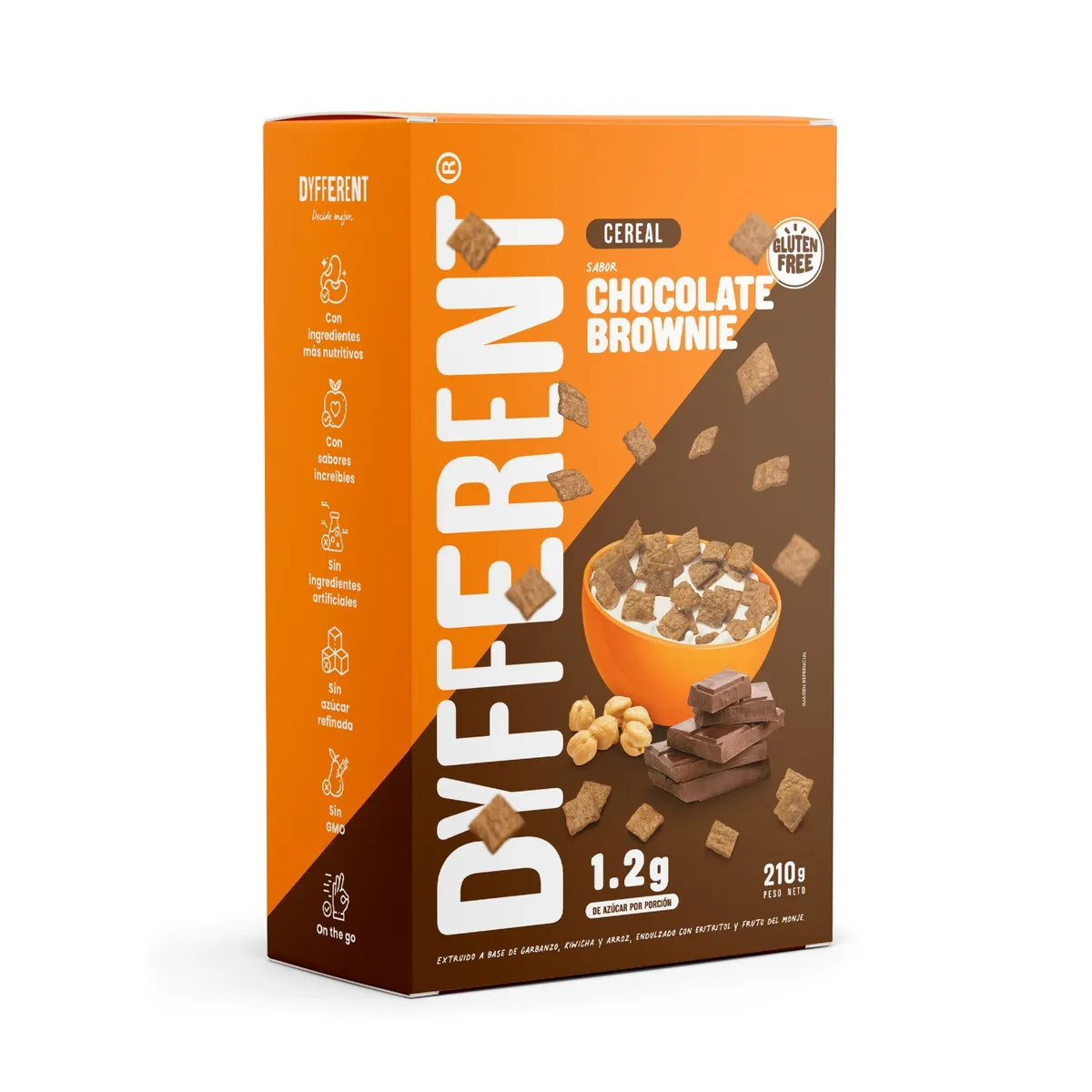 DYFFERENT - Cereal de Garbanzo Chocolate Brownie Dyfferent Caja 210 g