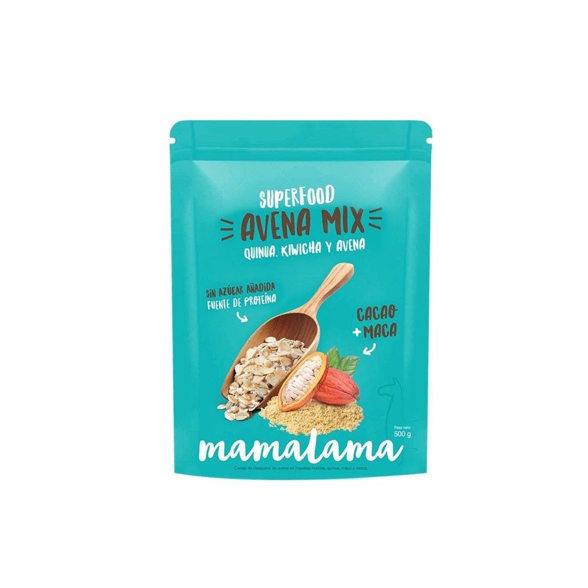 MAMALAMA - Avena Mix Cacao y Maca Doypack 500 g