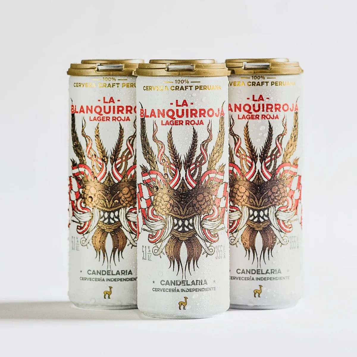 CANDELARIA - Cerveza Candelaria Blanquirroja Pack 4 Latas 355 mL