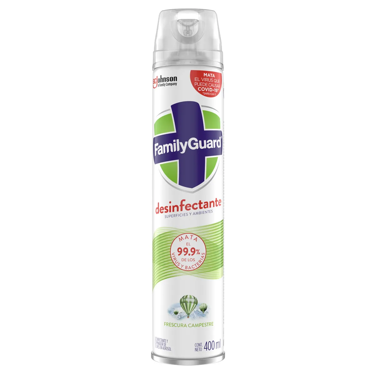 FAMILYGUARD - Desinfectante en Spray Family Guard Frescura Campestre Envase 400 mL