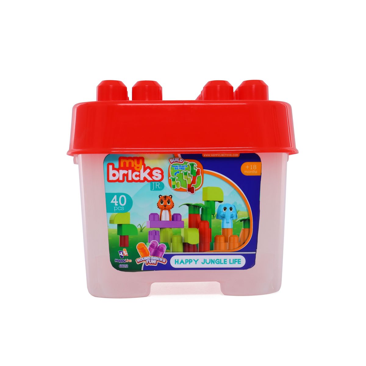 MY BRICKS JR - Balde de Bloques Maxi Selva 40 Pzas