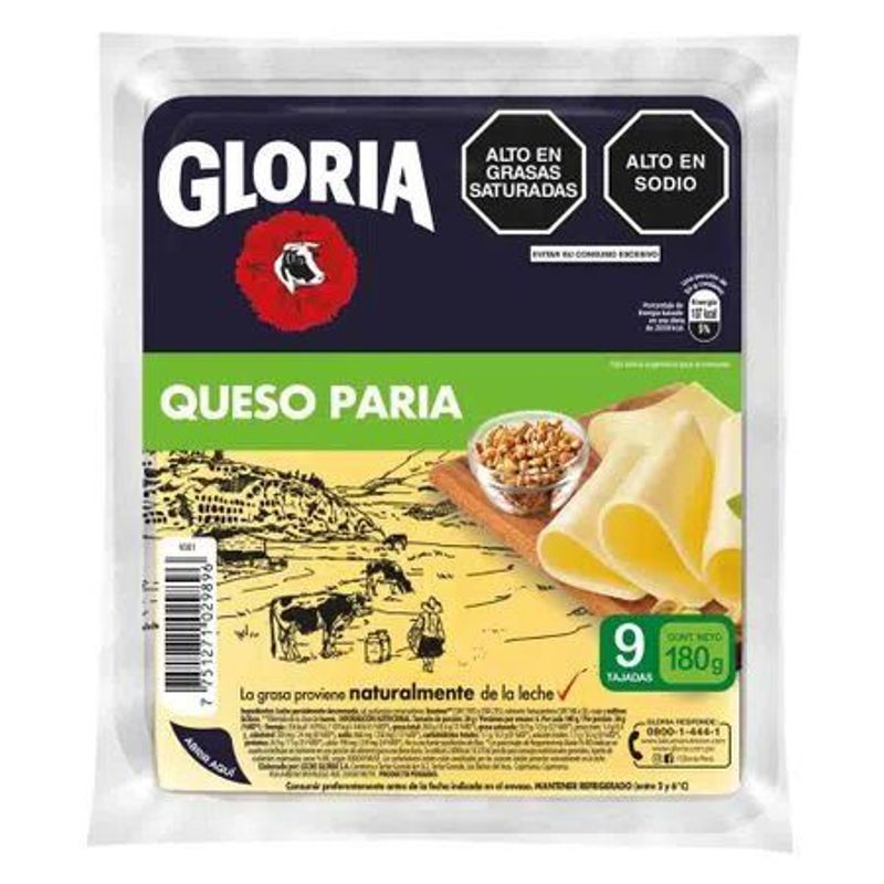 GLORIA - Gloria Queso Paria Bandeja 180 g