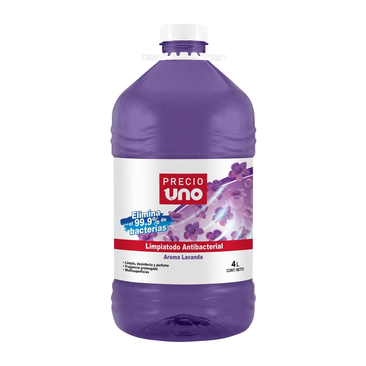 PRECIO UNO - Limpiatodo Antibacterial Precio Uno Lavanda Botella 4 L