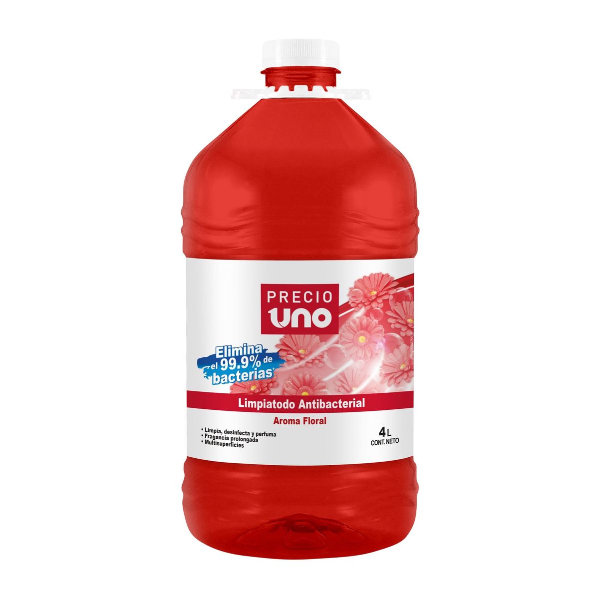 PRECIO UNO - Limpiatodo Antibacterial Precio Uno Floral Botella 4 L