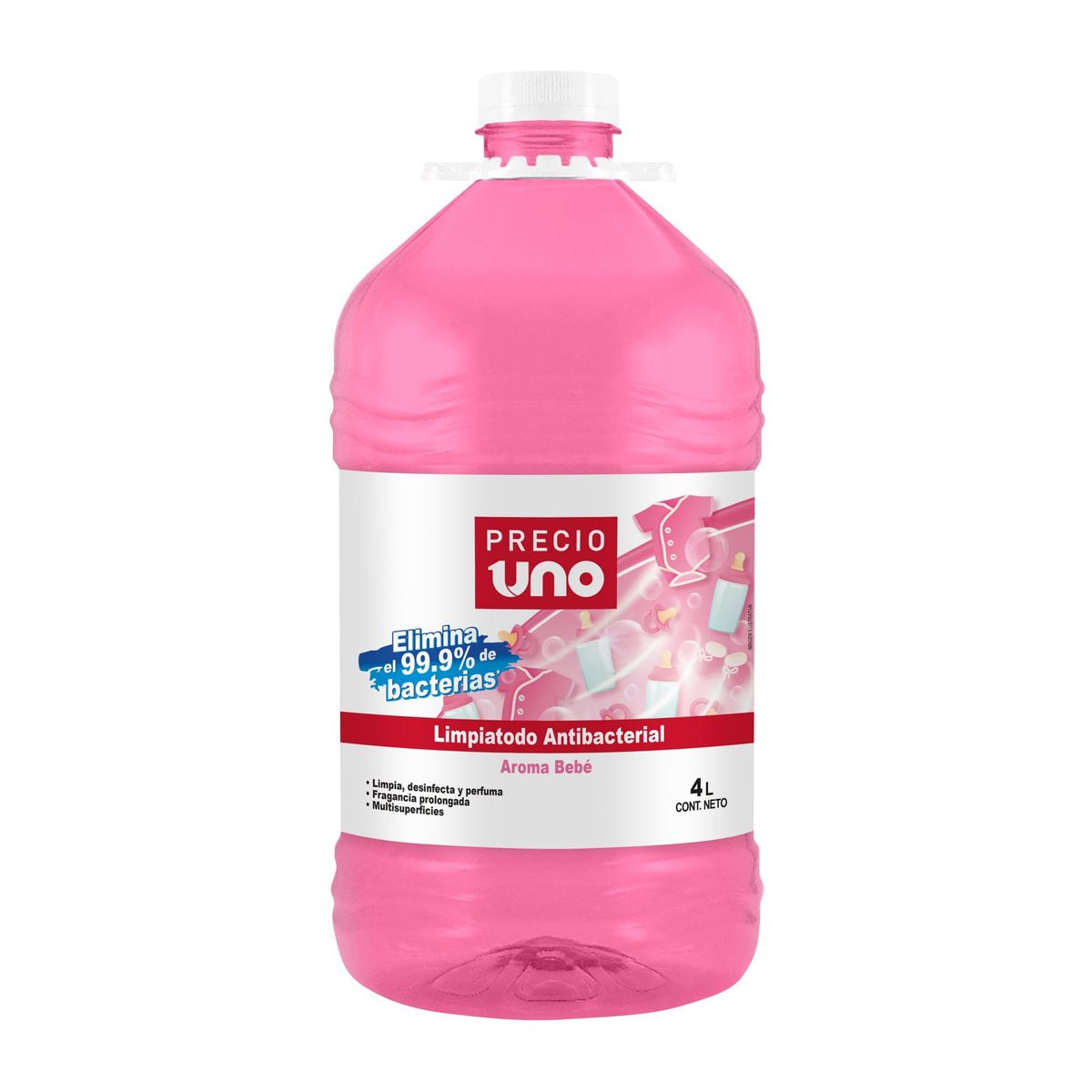 PRECIO UNO - Limpiatodo Antibacterial Precio Uno Bebé Botella 4 L