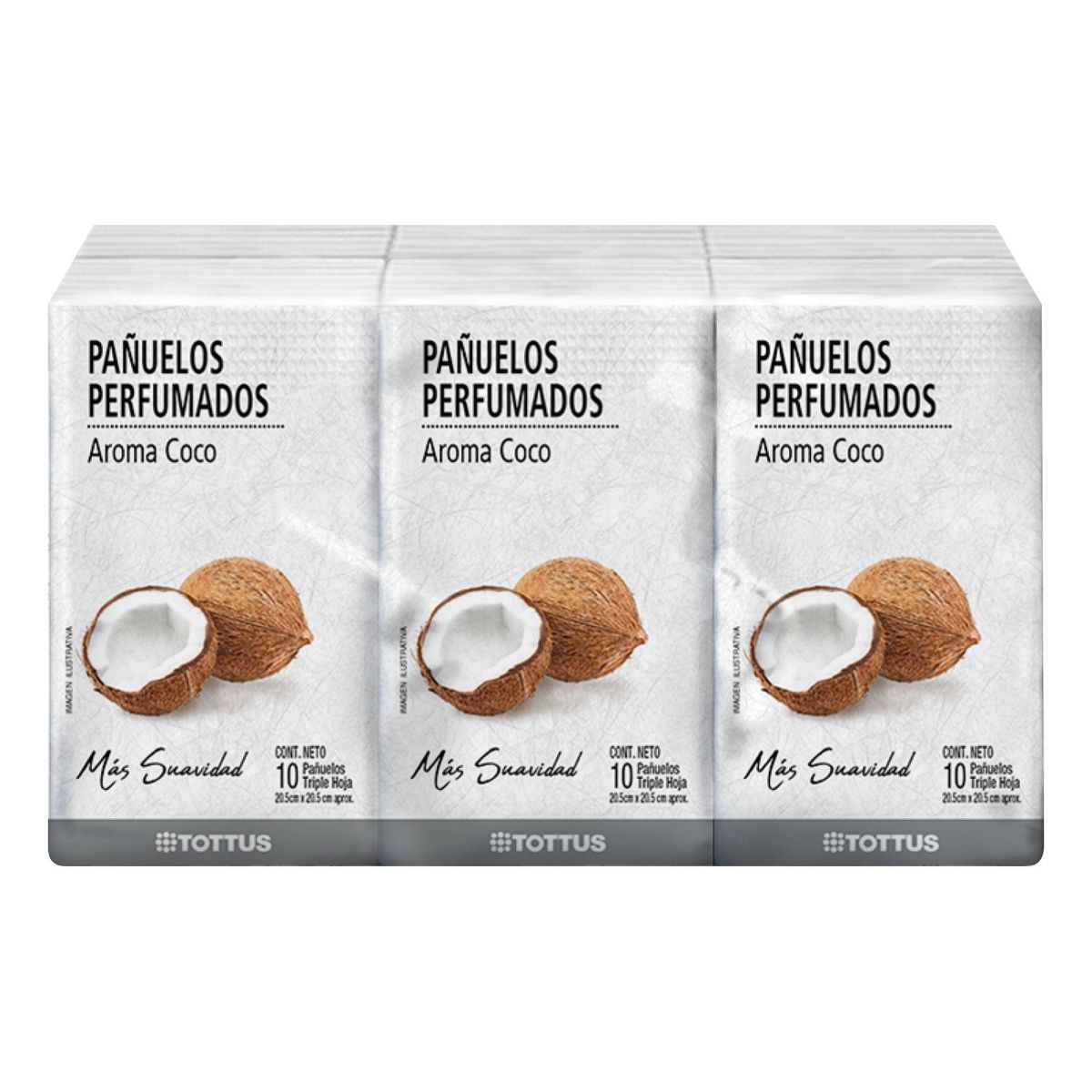 TOTTUS - Pañuelos Tottus Aroma Coco Empaque 6 Und