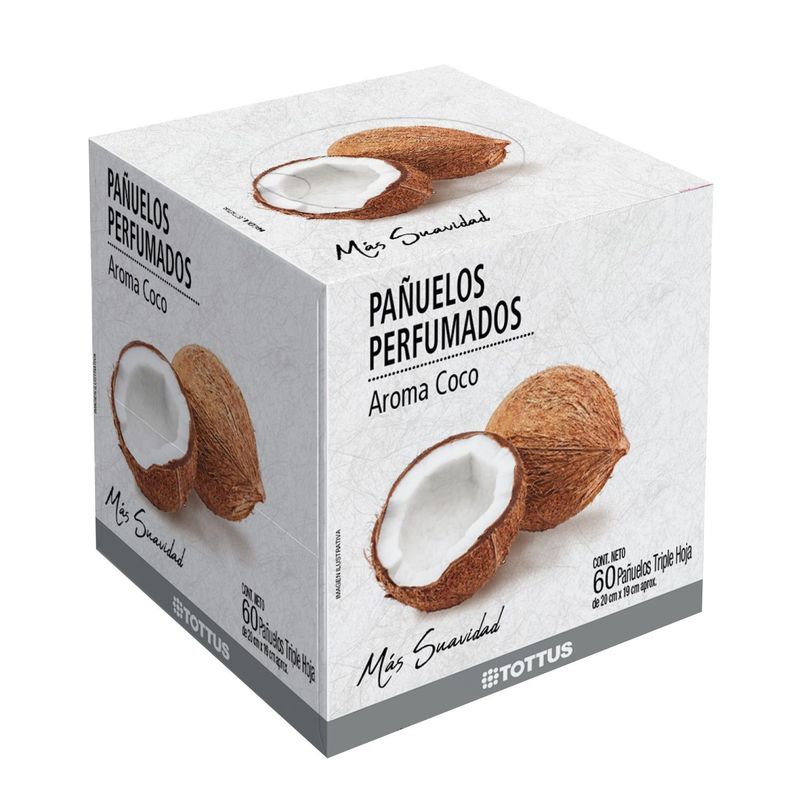 TOTTUS - Pañuelos Tottus Aroma Coco Caja 60 Und
